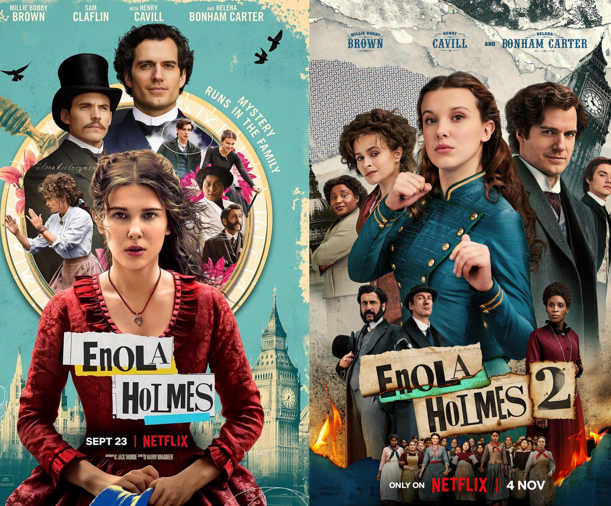 enola holmes 1&2 colloection DVD) free shipping region free