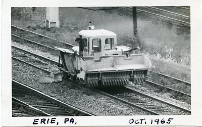 6C762 RP 1965 NEW YORK CENTRAL RAILROAD MoW FLANGER GRADER CAR ERIE PA