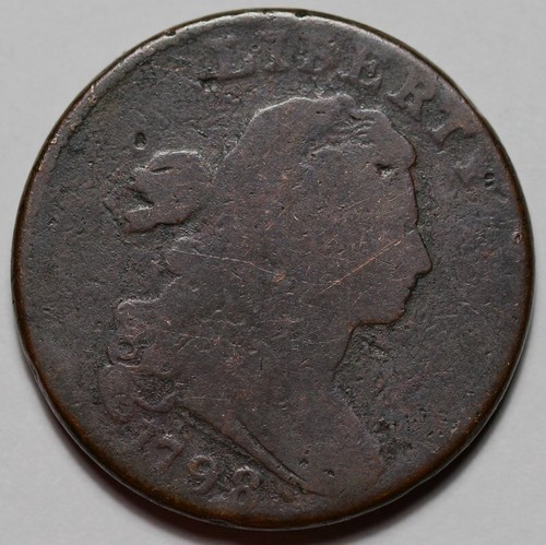 1798 Draped Bust Large Cent - US 1c Copper Coin - Picture 4 of 9