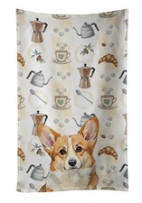 Caroline's Treasures Corgi Coffee Bar Kitchen Towel WDK7553KTWL