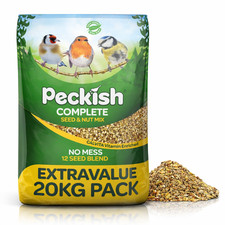 Peckish Complete 20kg All Season Seed & Nut Wild Bird Feed Extra Value Bag Robin