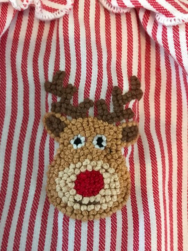 NEW Boutique Girls Christmas Nightgown Sz 4 Sweet Dreams Candy Stripe Reindeer - Picture 4 of 8