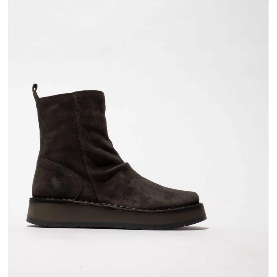 Fly London Women's RENO053FLY Suede Leather Ankle Boots Diesel Brown