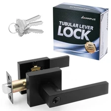 Entry Door Handle Lock with Keys,Interior Front Door Lever Set with Turn-Thum...