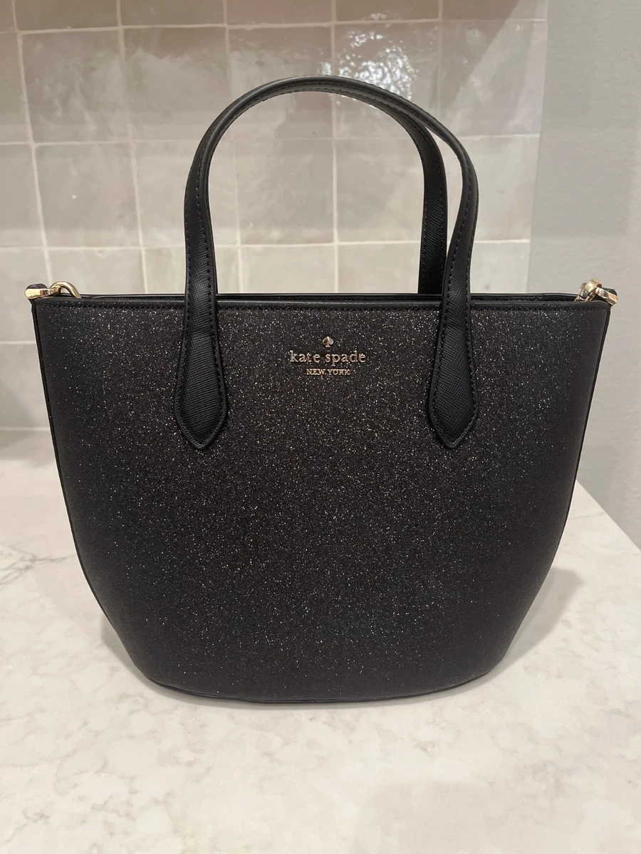 kate spade new york Glitter Satchel/Top Handle Bag Black Bags