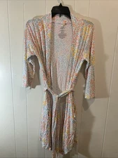 POSH PEANUT  Bamboo Floral Robe With Pockets Women's Size S/M