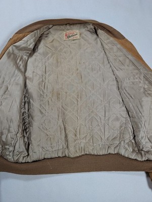 Vintage 50s 60s Hercules Suede Bomber Jacket Size 44 Outerwear by Vintage 50s 60s Hercules Suede Bomber Jacket Size 44 Outerwear by