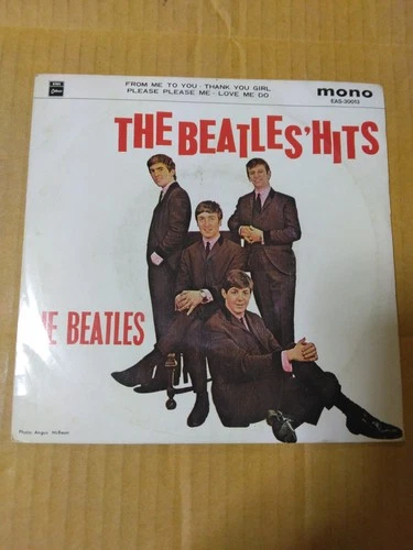 Japanese press Four Songs on MONO 7"   EMI ODEDON RED VINYL   THE BEATLES