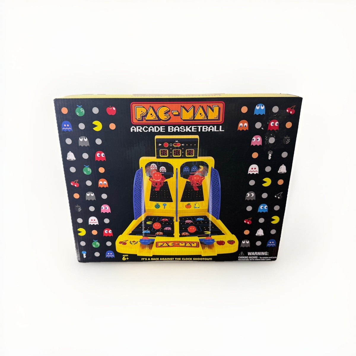 PAC-MAN Basket Arcade – Jeu De Table Avec Score LED, Effets Sonores Et Mode Bonus