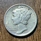 1941  mercury dime US Actual Coin full date, words, rim and ax handle