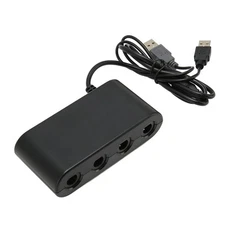 GameCube Controller Adapter 4 Port 3-in-1 w/ Turbo & Vibrate for Nintendo Switch