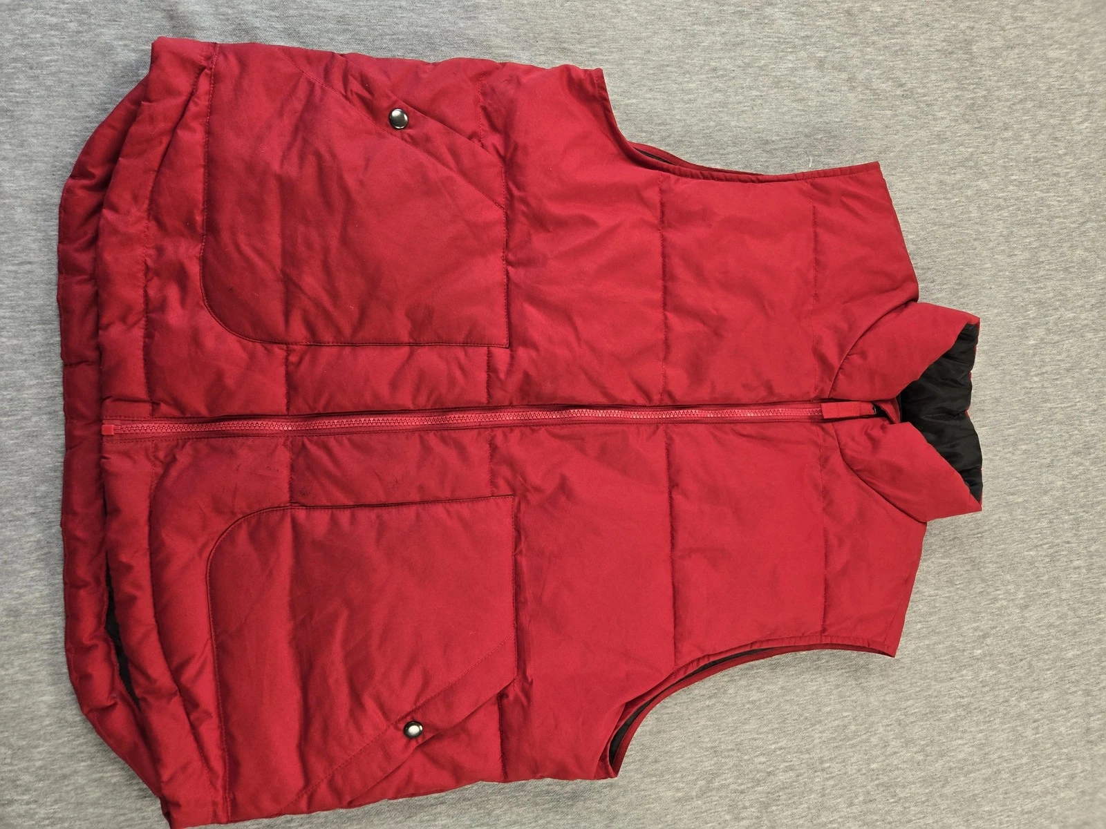 St John's Bay Puffer Vest Mens Large Quilted Outdoor Winter Zip Pockets