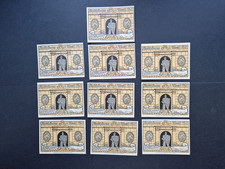 602.1 Notgeldscheine 10x 50 Pfg 1921 Stadt Herne Westfalen