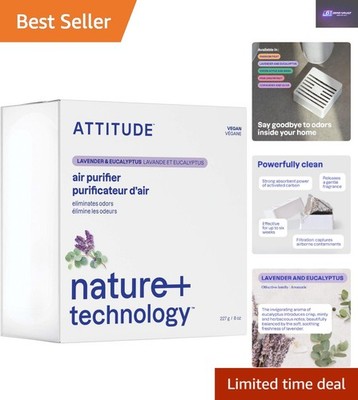 Aktivkohle Luftreiniger - pflanzlicher Geruchsbeseitiger, Lavendelduft, 8oz