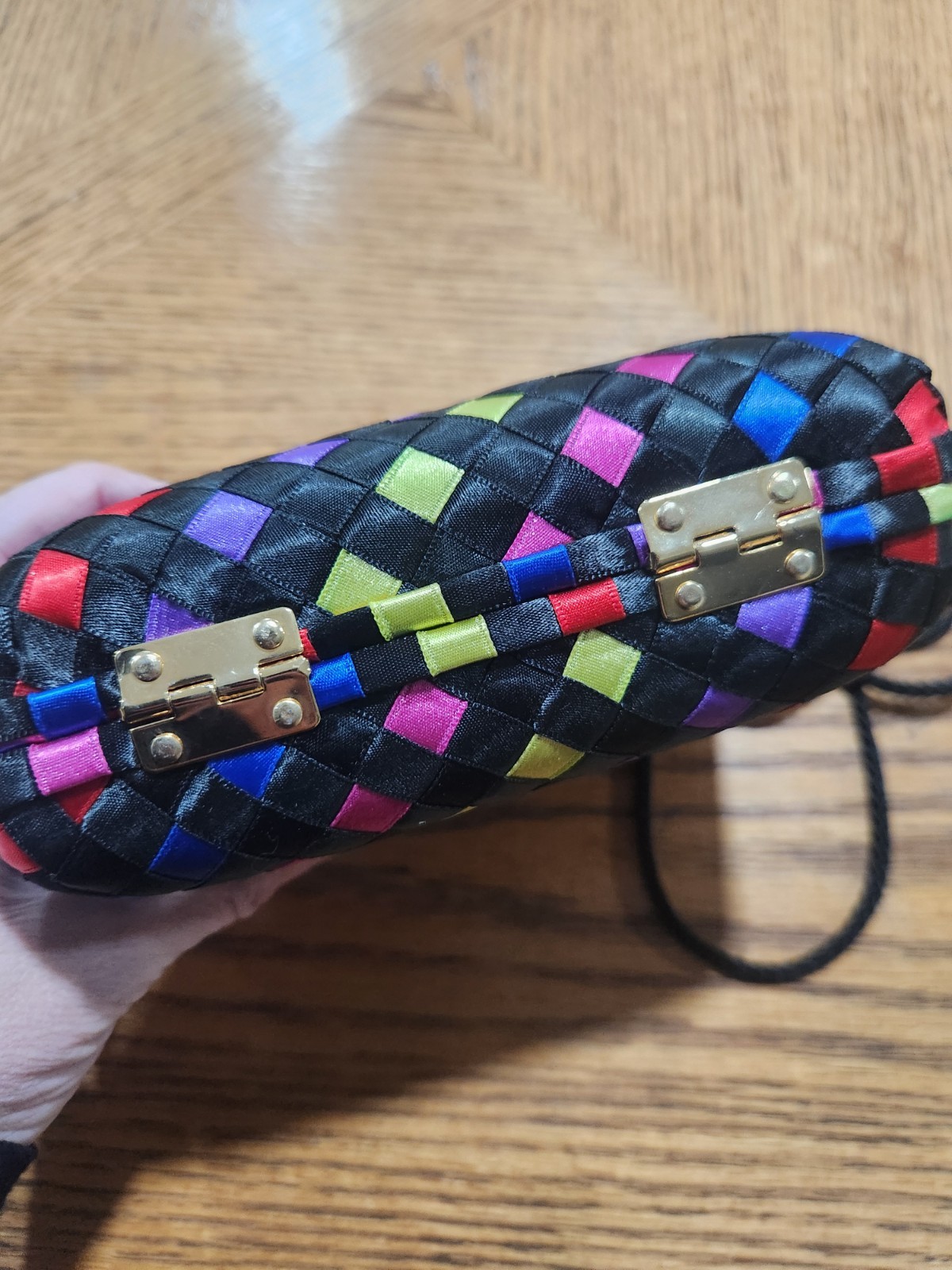 Jacobsons Hard Shell Multicolored Basket Weave De… - image 7