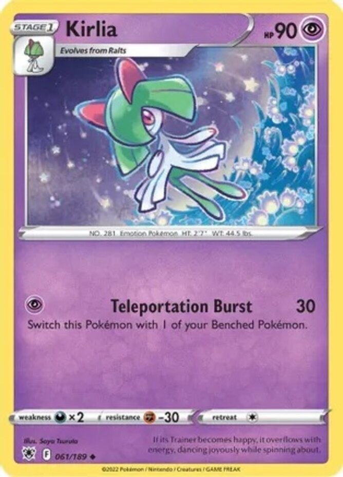 Kirlia - 061/189 - Uncommon (Near Mint) Astral Radiance - Psychic Pokémon