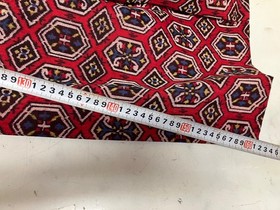 Vintage Japanese Kimono Red Geometric Pattern Retro Traditional Wear