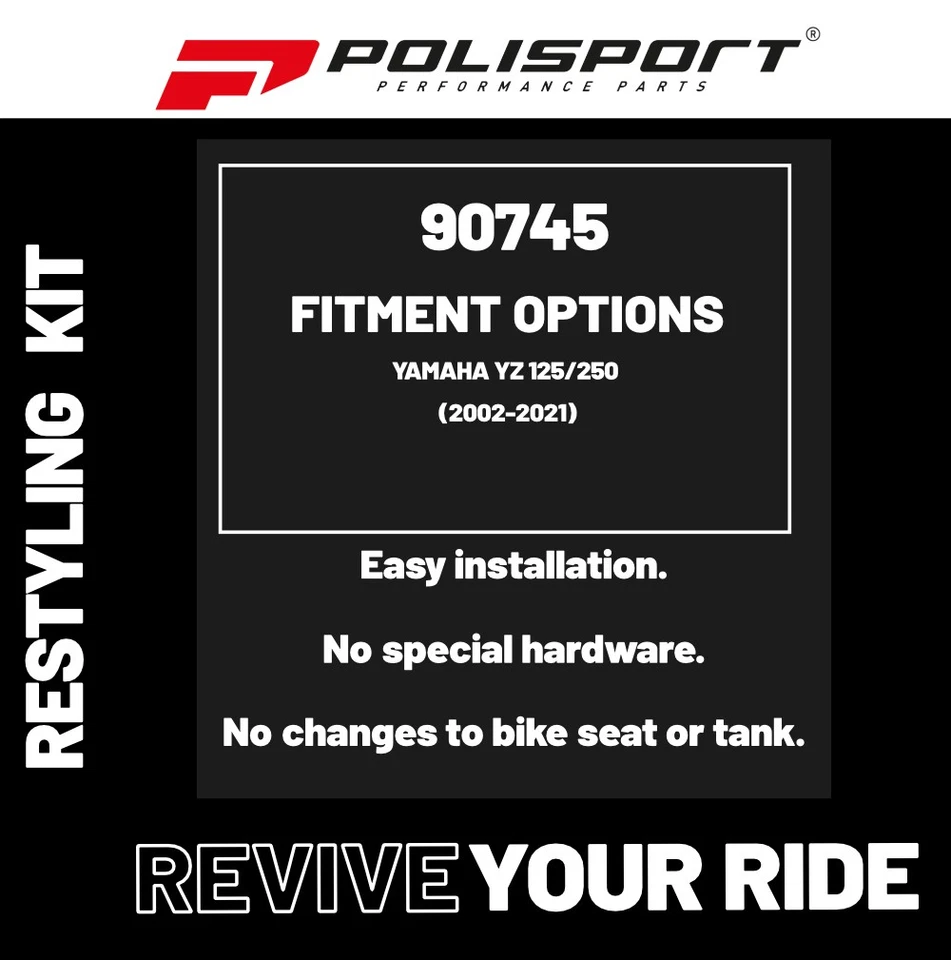 Kit de restyling de plástico Polisport MX para Yamaha YZ125/250 (02-15) amarillo/negro Foto 3 de 4