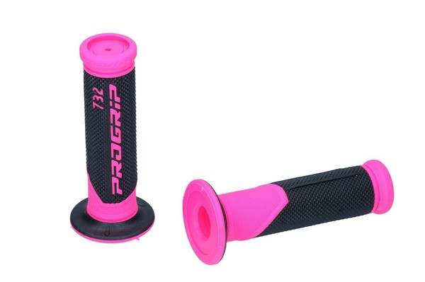 Progrip 732 Double Density Road Grips Griffe Griffgummis Schwarz/Neonpink-image