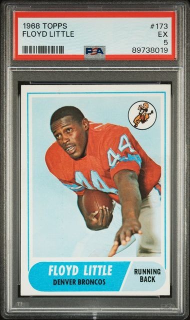1968 Topps Floyd Little #173 HOF RC PSA 5