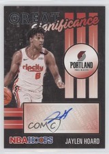 2020-21 Panini NBA Hoops Great SIGnificance Jaylen Hoard #GS-JHR Auto 09c4
