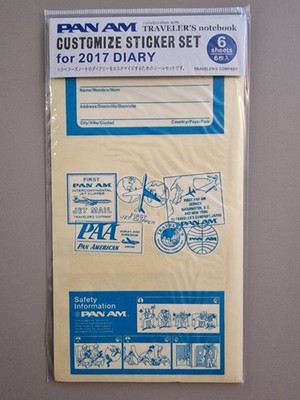 Traveler s Notebook Pan Am Limited Edition 2017 Sticker Set TRC Midori Rare