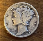 1940-S Mercury Dime San Francisco Pre-WWII 90% Silver Winged Liberty US Coin