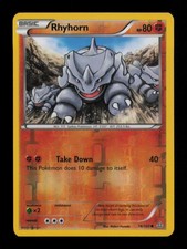 REVERSE HOLO RHYHORN COMMON 74/160 MP POKEMON