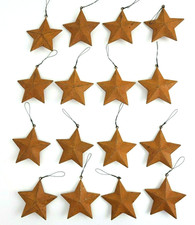 16 Primitive Rustic Star Ornaments Dimensional Christmas Cabin Farmhouse 3x3