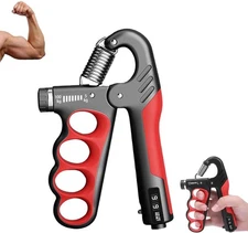 Grip Strength Trainer, Hand Grip Strengthener with Adjustable Resistance 11-220L