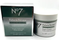 No7 Future Renew Damage Reversal Face Moisturizer Night Cream ~ 1.69 fl oz ~ NIB