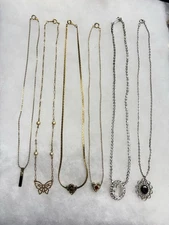 Estate Find Lot Of Dainty Necklaces X 6.  