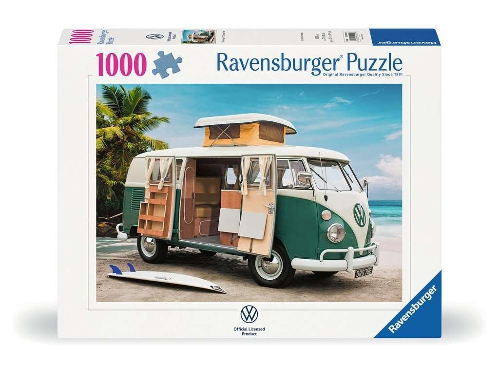 Ravensburger 12000579 - Volkswagen T1 CamperVan - puzzle 1000 pezzi – puzzle adu