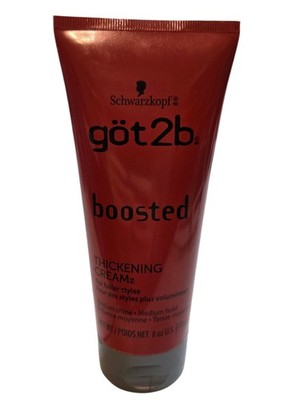 Got 2B Boosted Hair Thickening Cream for Fuller Styles Medium Hold 6 Ounce
