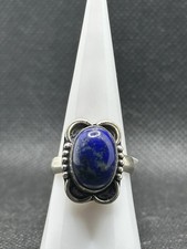 Gorgeous Deep Blue Lapis Lazuli Sterling Silver Ring
