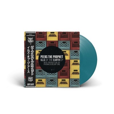 Peebs The Prophet - Ills Of The Earth AQUA BLUE COLOR 12'' Vinyl EP LP x/100 OBI