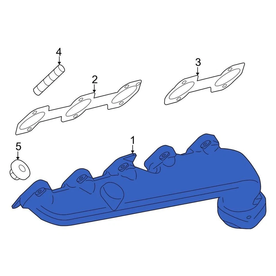 For Ford Excursion 2000-2004 Ford YC2Z9430AA Right Exhaust Manifold Foto 3 de 4