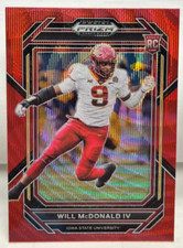 Will McDonald IV 2023 Panini Prizm Draft Picks Red Wave Prizm RC #188 SP NY JETS