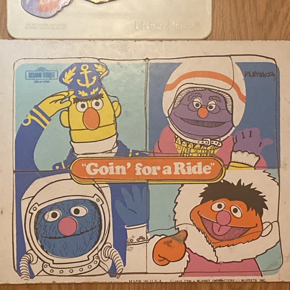 Lote de 3 rompecabezas de madera vintage Playskool y 1 rompecabezas de plástico Fisher Price Foto 4 de 4