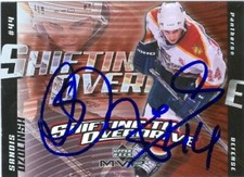 Sandis Ozolinsh autographed Hockey Card (Florida Panthers) 2002 Upper Deck #S09