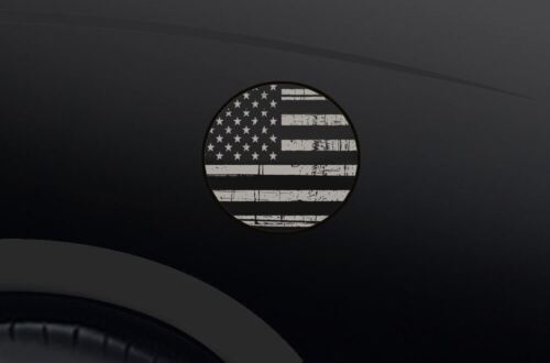 Gas Cap Decal Fuel Door Graphic Wrap Sticker for Chevy Camaro 2016-2017 SUBDUED - Picture 2 of 2