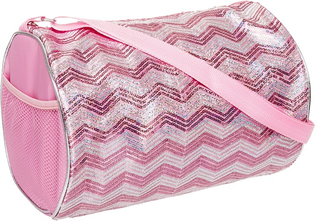 light pink gym bag