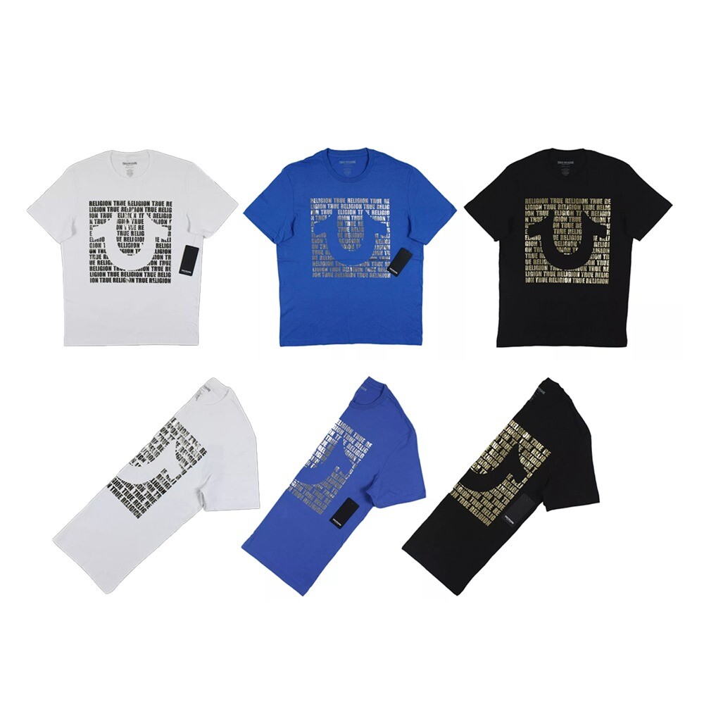 Tシャツ・カットソー True Religion Motor Oil Short Sleeve True Religion Men's Script Graphic Style Lifesyle Short