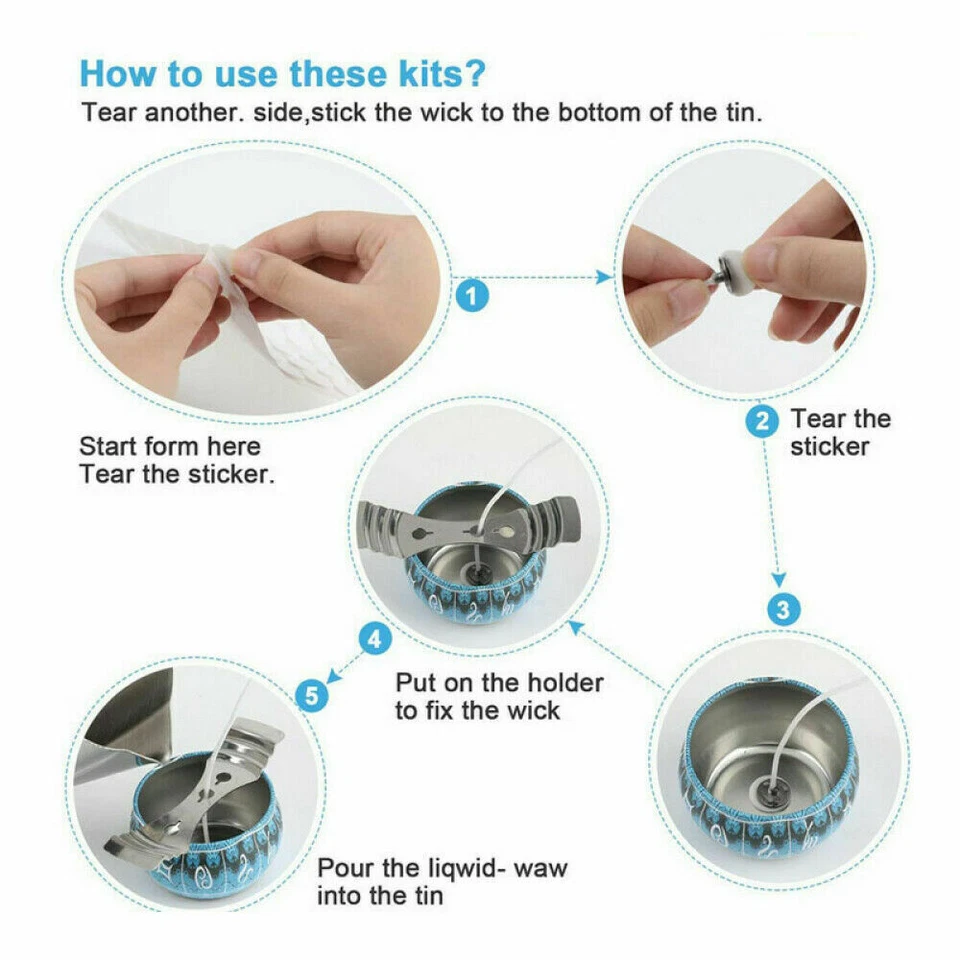 122PCS Candle Making Kit Diy Candle Craft Tool Set Pouring Pot Wick Wax Kit - image 3 of 4