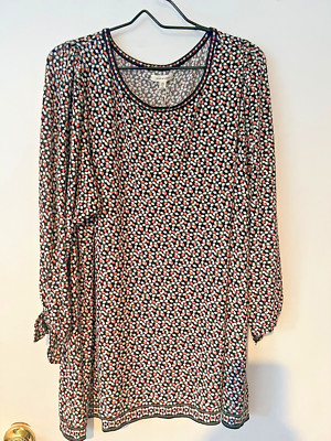 NWT Max Studio Women's Patterned 3/4 Sleeve Top SZ 2X
