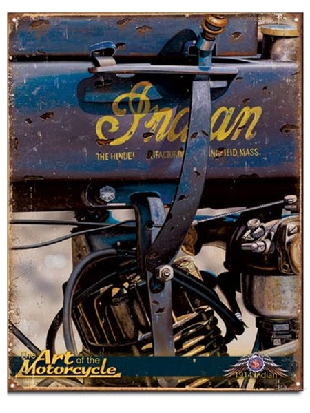 Schild Motorrad Oldtimer Usa Indian Poster Biker Vintage Bild 30 X 40 Cm *172-image