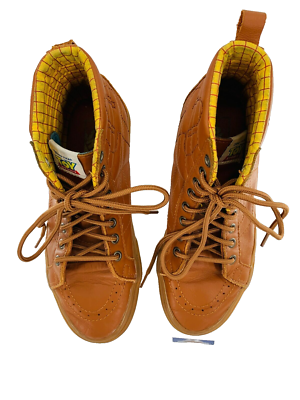 Vans Toy Story Woody Brown Leather Hi Top Sneakers Andy US  display picture 2