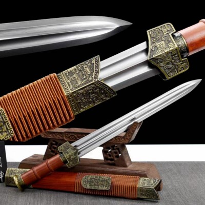 Chinese KUNGFU Short Sword Folded Steel Sharp Blade Dagger With Groove Saber Dao