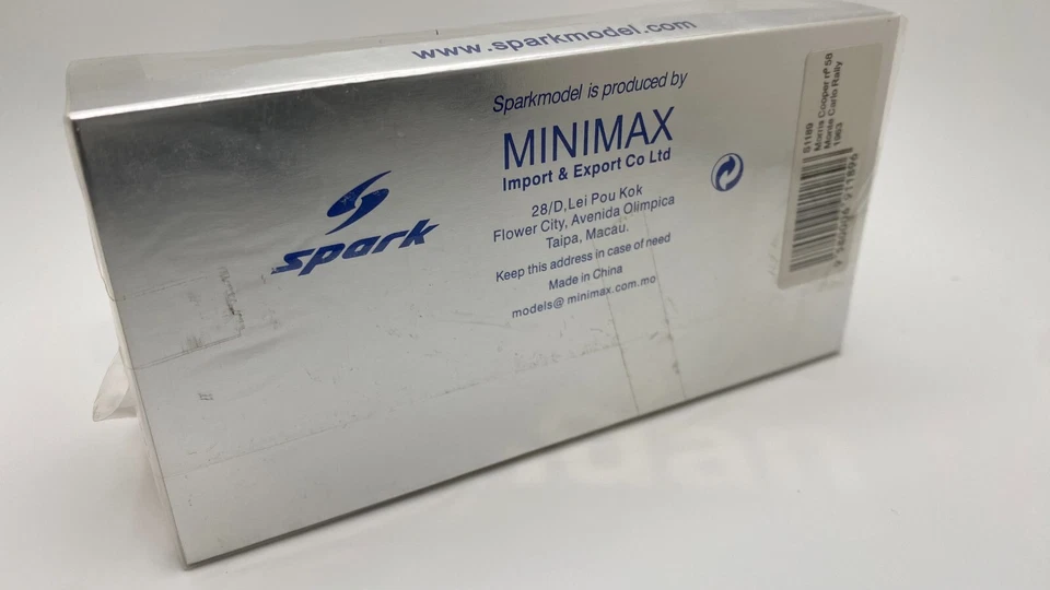 New Old Stock "Vintage" 1963 Morris Cooper, 1:43 Scale, Red/White, S1190,Spark - Image 4 of 4