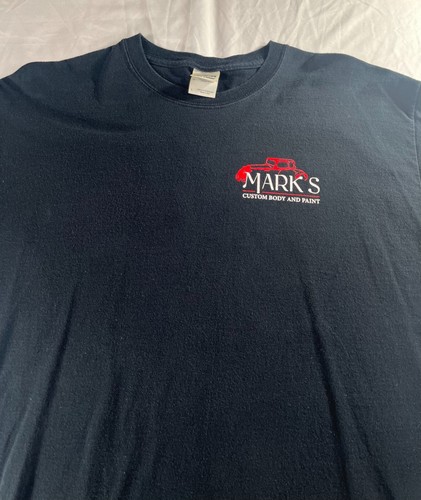 T-shirt vintage Gildan stampa grafica grande Black Mark's corpo e vernice personalizzata - Foto 2 di 13